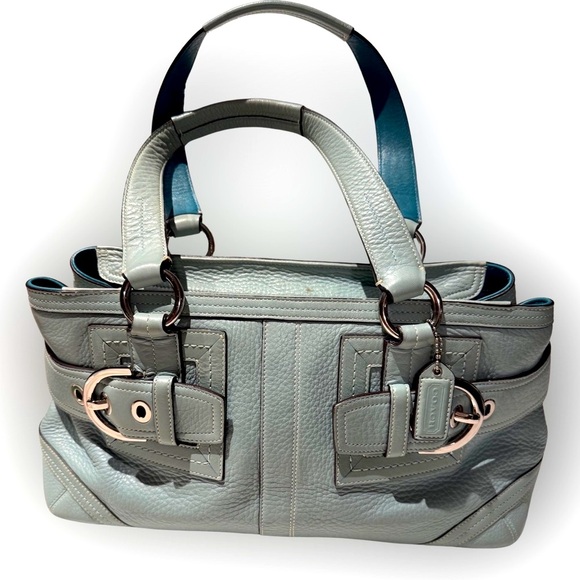 Vtg Elegant Coach Hampton Leather Handbag Satchel Shoulder Bag M05S-2764 - Picture 1 of 11